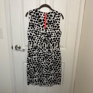 H&M Silk Black and White Polka Dot Dress